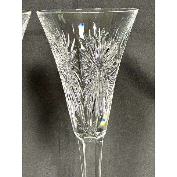 Waterford Millennium Health Vintage Champagne Toasting Flutes 9.25" SET of 2